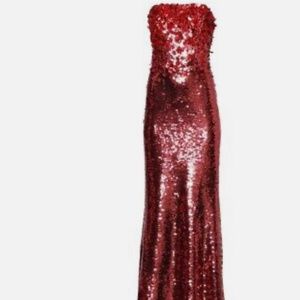 Carolina Herrera Sequined and Beaded Gown